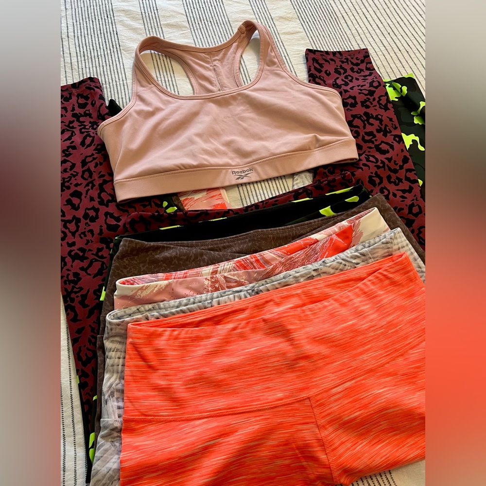 EUC Women’s 10-Pc XL & 1X Workout Bundle | Bra, Shorts, Capris, Leggings